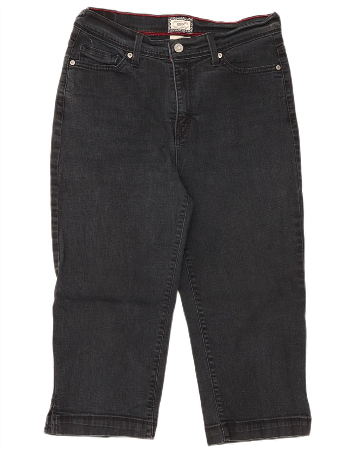 LEVI'S Womens 512 Perfectly Slimming Capri Jeans US 12 Large W30  Black