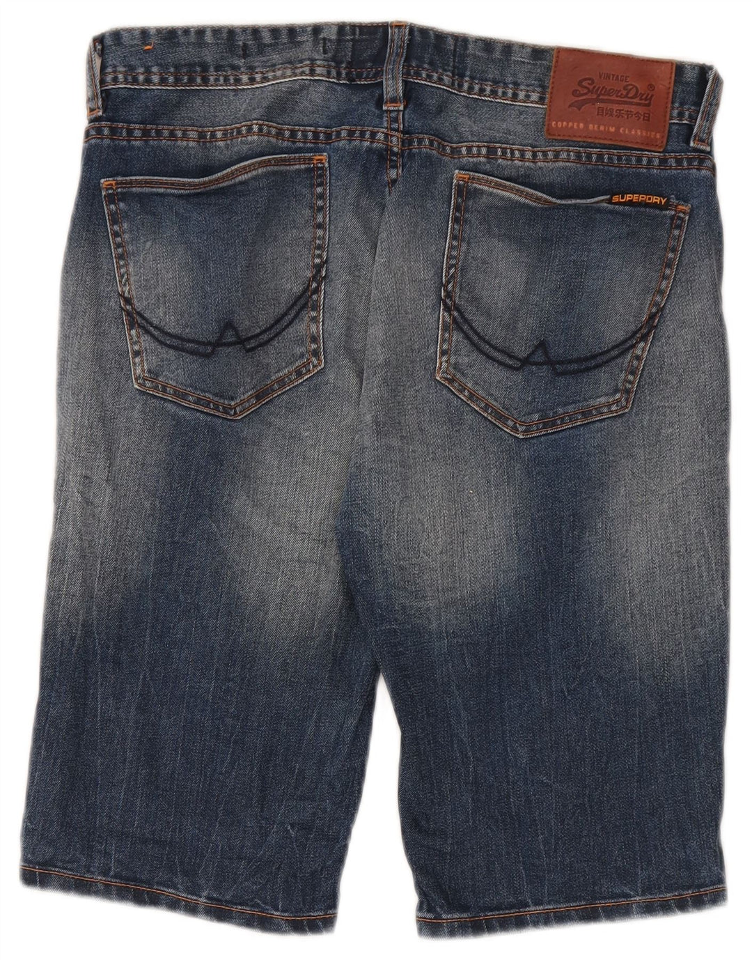 Superdry denimshorts til mænd W30 mellemblå bomuld