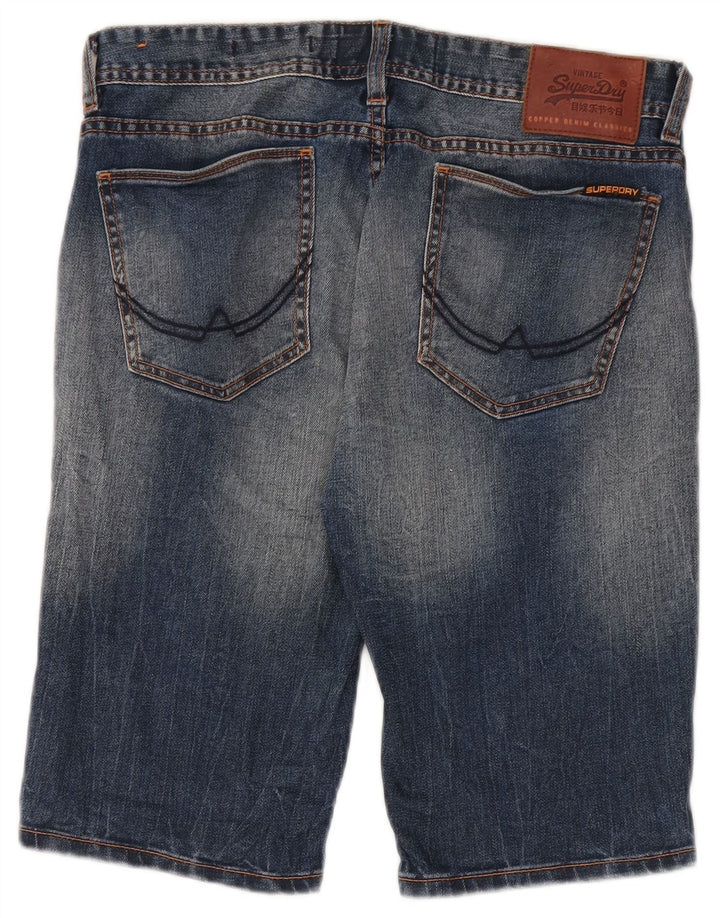 Superdry denimshorts til mænd W30 mellemblå bomuld