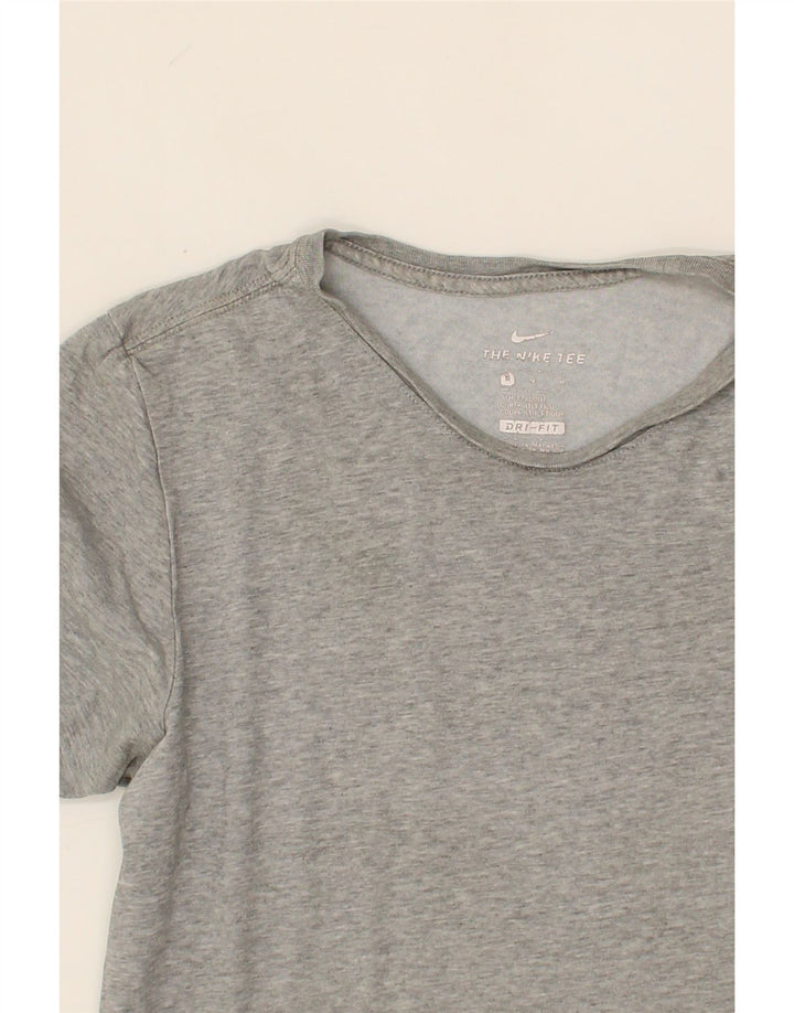 NIKE Mens Dri Fit T-Shirt Top Medium Grey Cotton Vintage Nike and Second-Hand Nike from Messina Hembry 