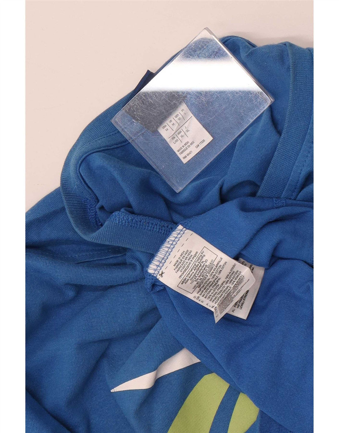 Reebok Herre grafisk T-shirt top mellemblå bomuld