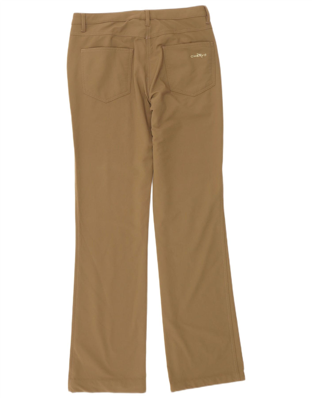 Chervo Dame Bootcut Casual Bukser IT 42 Medium W28 L32 Beige Polyester