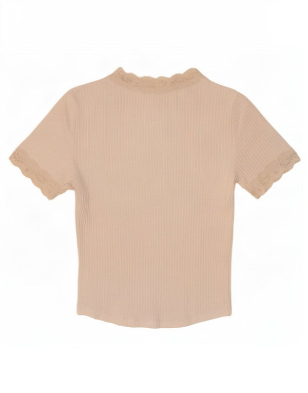 Zara Womens Crop Bluse Top UK 12 Medium White