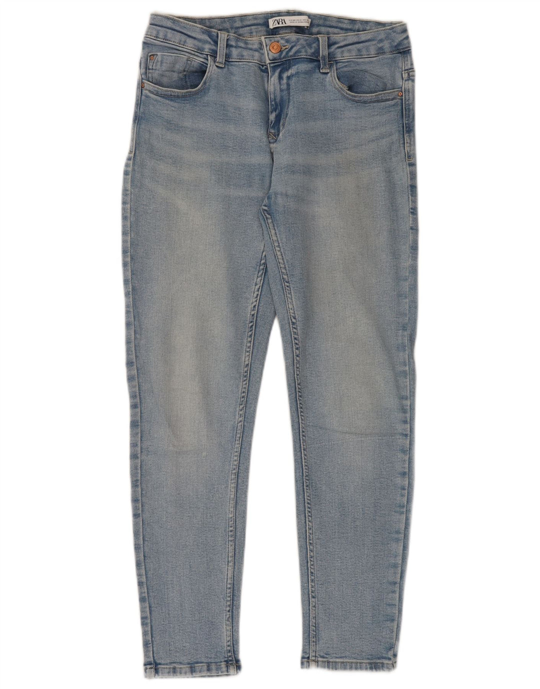 Zara Dame Skinny Jeans EU 40 Medium W30 L28 Blå