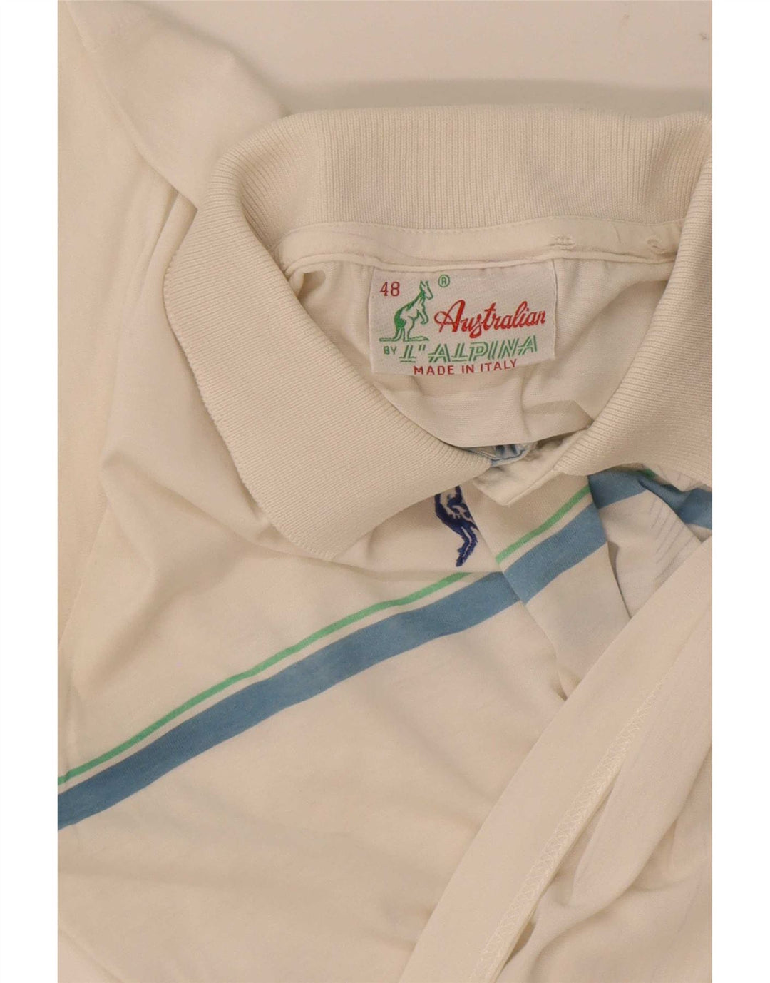 AUSTRALIAN L'ALPINA Poloskjorte til mænd IT 48 Medium Hvid Geometrisk