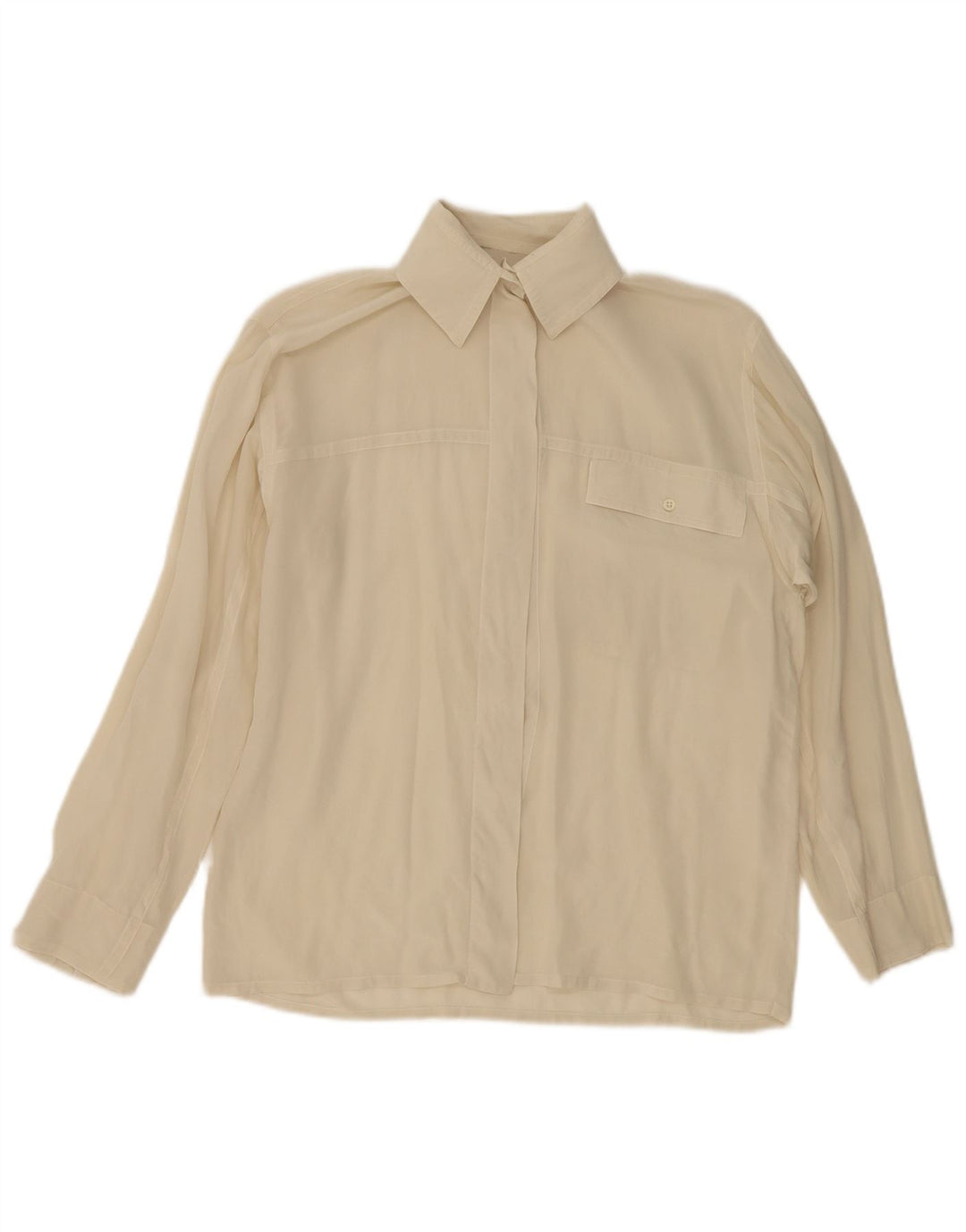 Vintage dameskjortebluse UK 12 Medium Beige