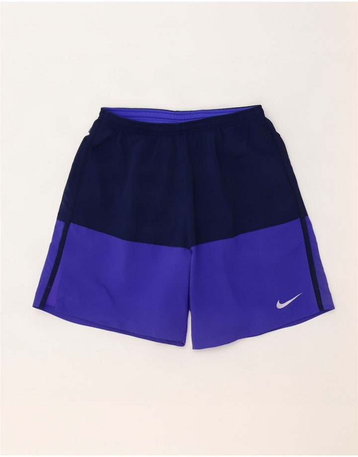 Nike Herre Dri Fit Sportshorts Store Lilla Colourblock Polyester