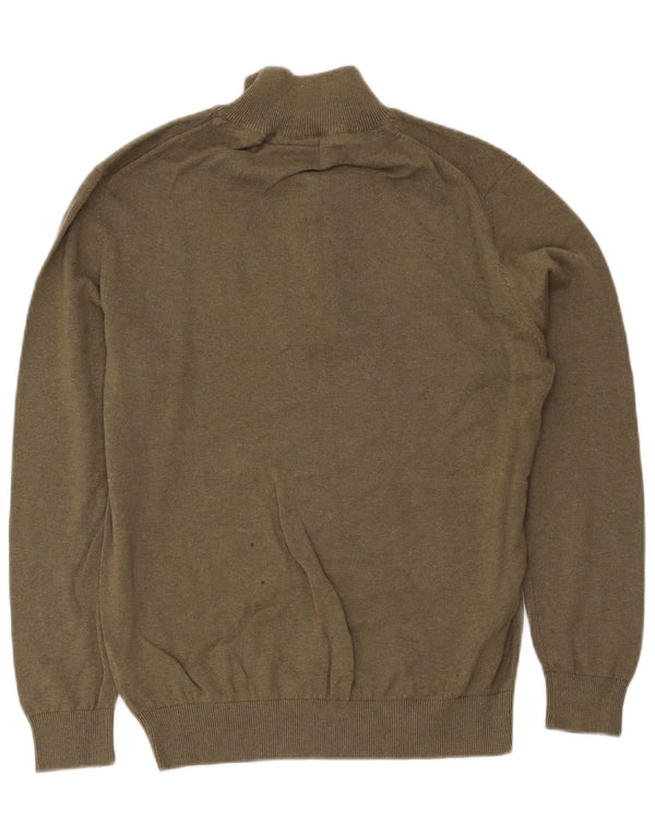 Lyle & Scott Dame sweater med lynlås-hals UK 20 2XL Khaki Bomuld