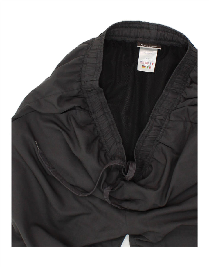 REEBOK Mens Graphic Tracksuit Trousers Small Grey Geometric Polyester Vintage Reebok and Second-Hand Reebok from Messina Hembry 