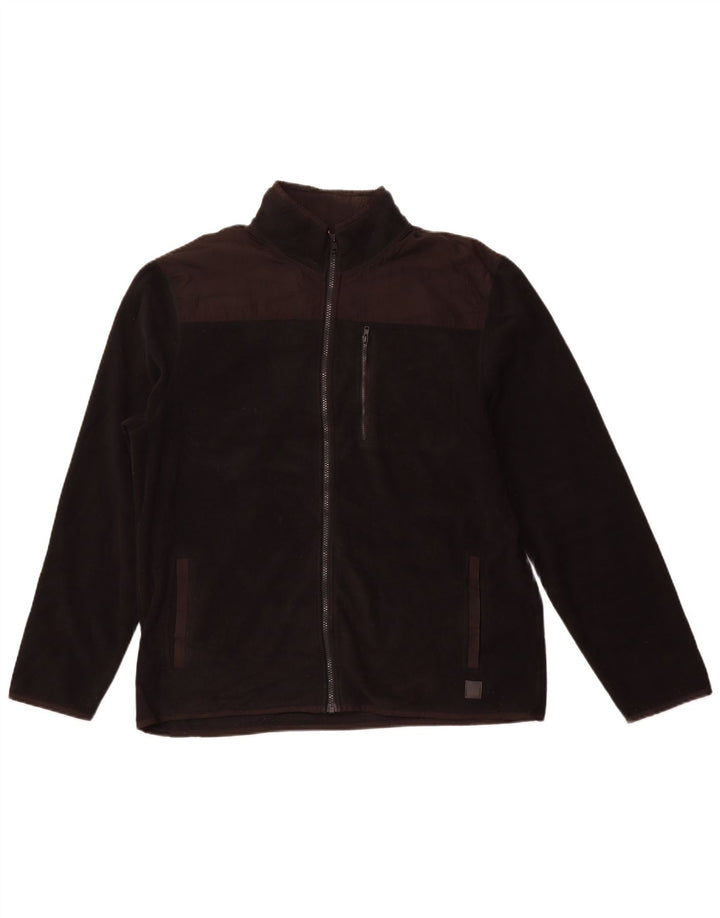 Calvin Klein Herre Fleecejakke UK 42 XL Sort Polyester