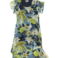 PIER ANGELINI Womens Shift Dress UK 12 Medium Blue Floral Polyester | Vintage Pier Angelini | Thrift | Second-Hand Pier Angelini | Used Clothing | Messina Hembry 