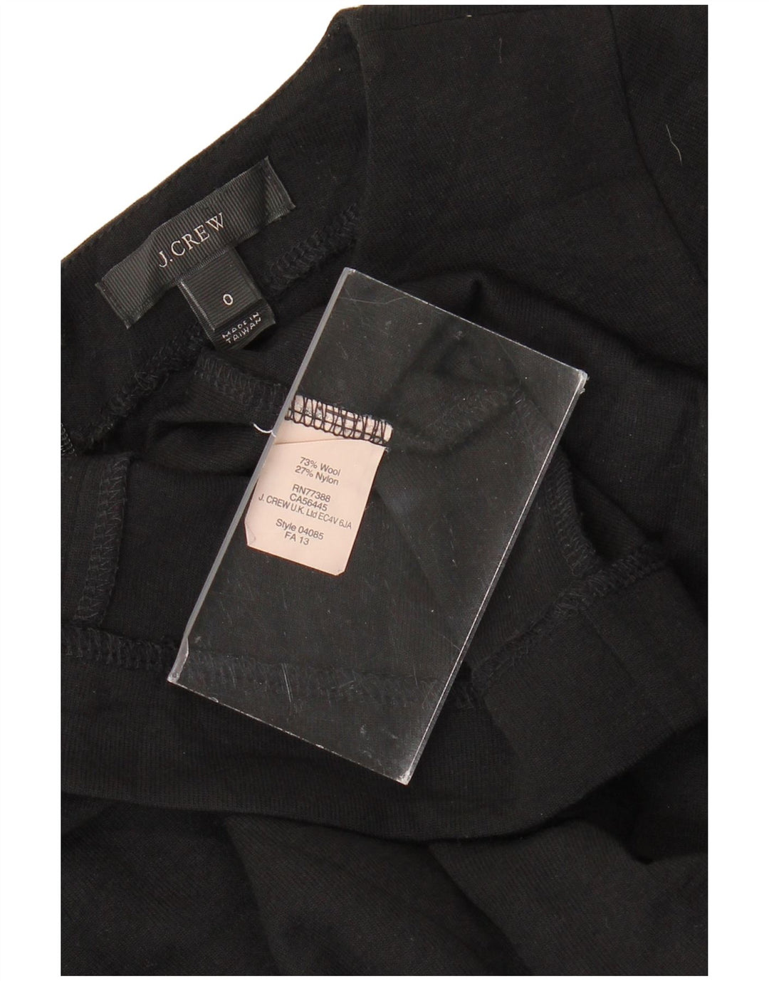 J. CREW Kvinders Skede Kjole US 0 XS Sort Uld