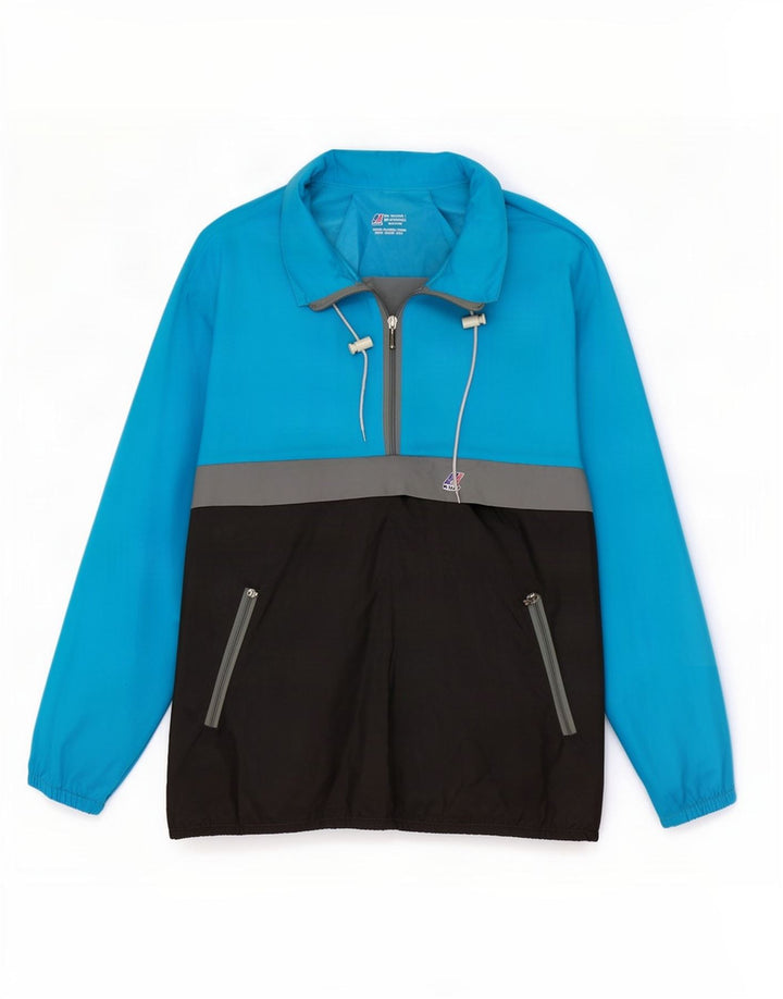 K-Way Regnjakke med hætte til mænd UK 38 Medium Blue Colourblock Polyamid