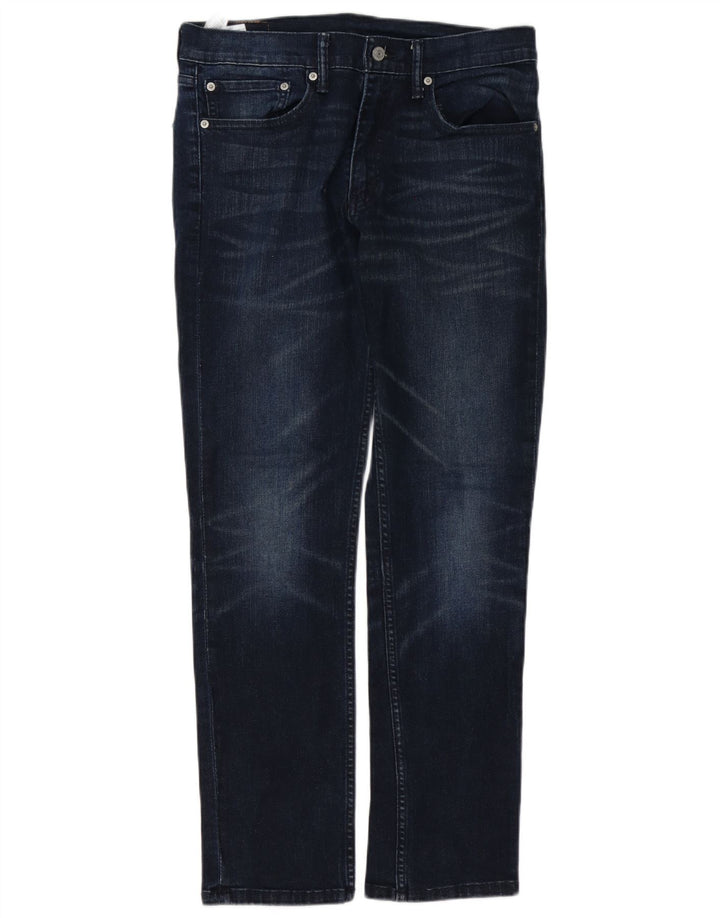 Levi's Herre 511 Tapered Slim Jeans W34 L32 Marineblå Bomuld