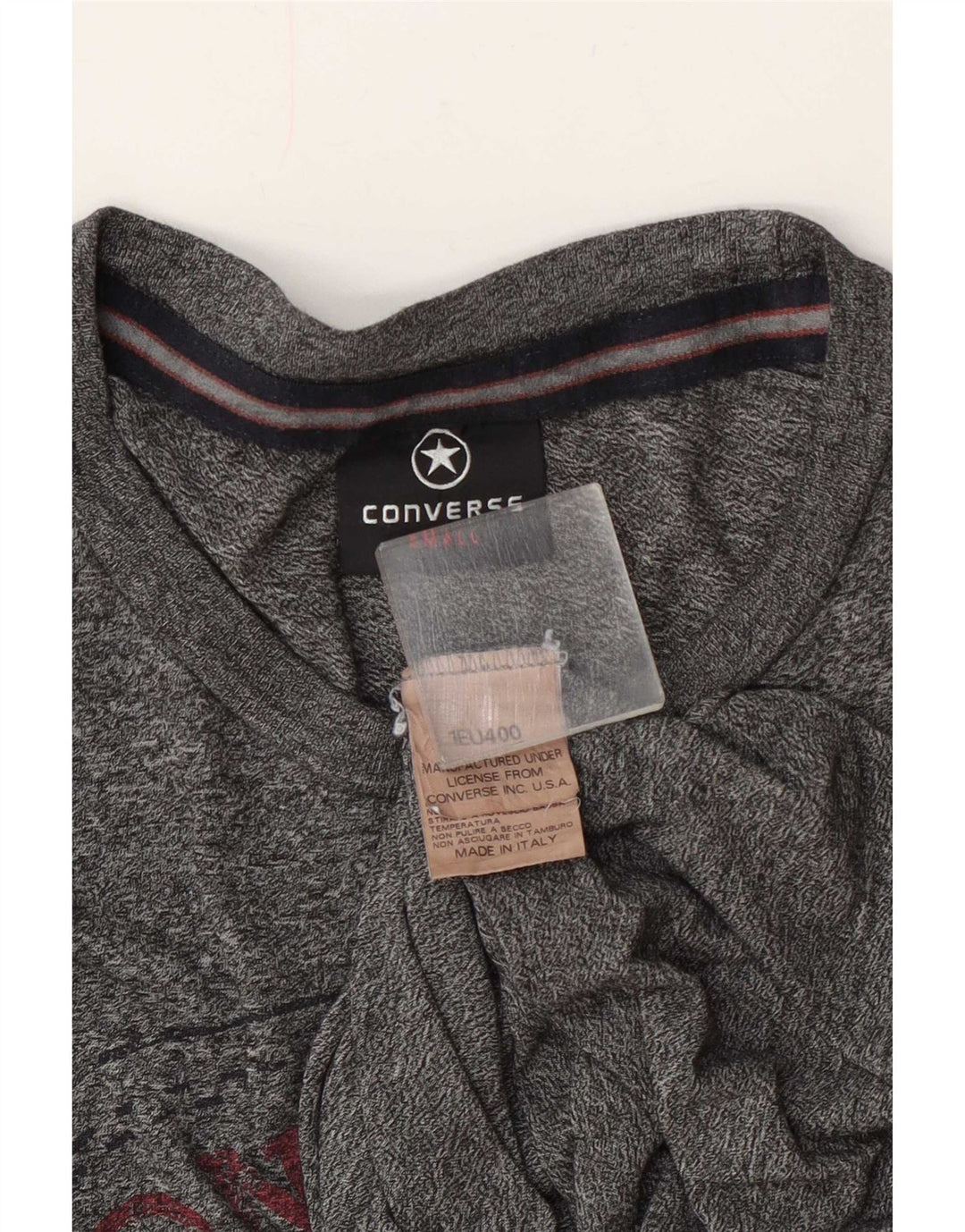 Converse Herre Chuck Taylor Grafisk T-Shirt Top Lille grå Flecked Bomuld