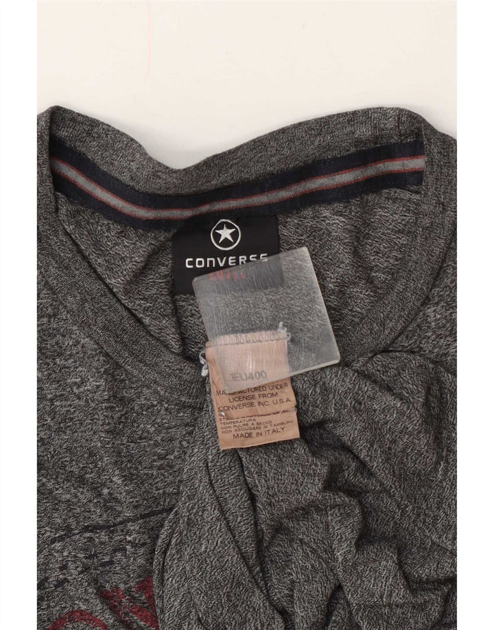 Converse Herre Chuck Taylor Grafisk T-Shirt Top Lille grå Flecked Bomuld