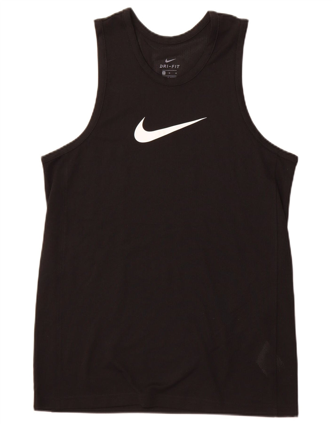 NIKE Herre Dri Fit Grafisk Vest Top Medium Sort Polyester Sports