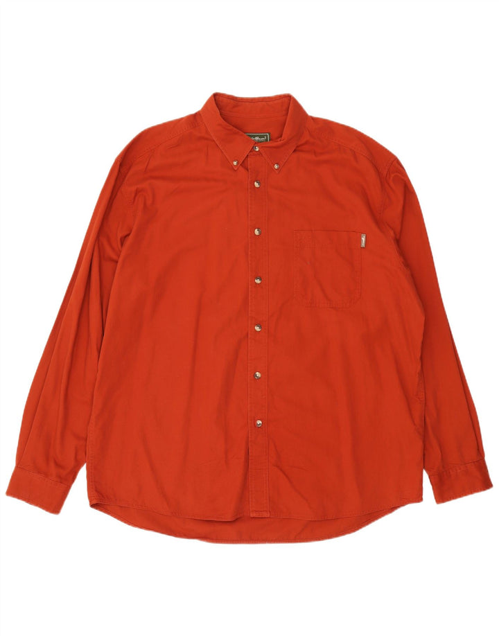 Eddie Bauer herreskjorte XL brun bomuld