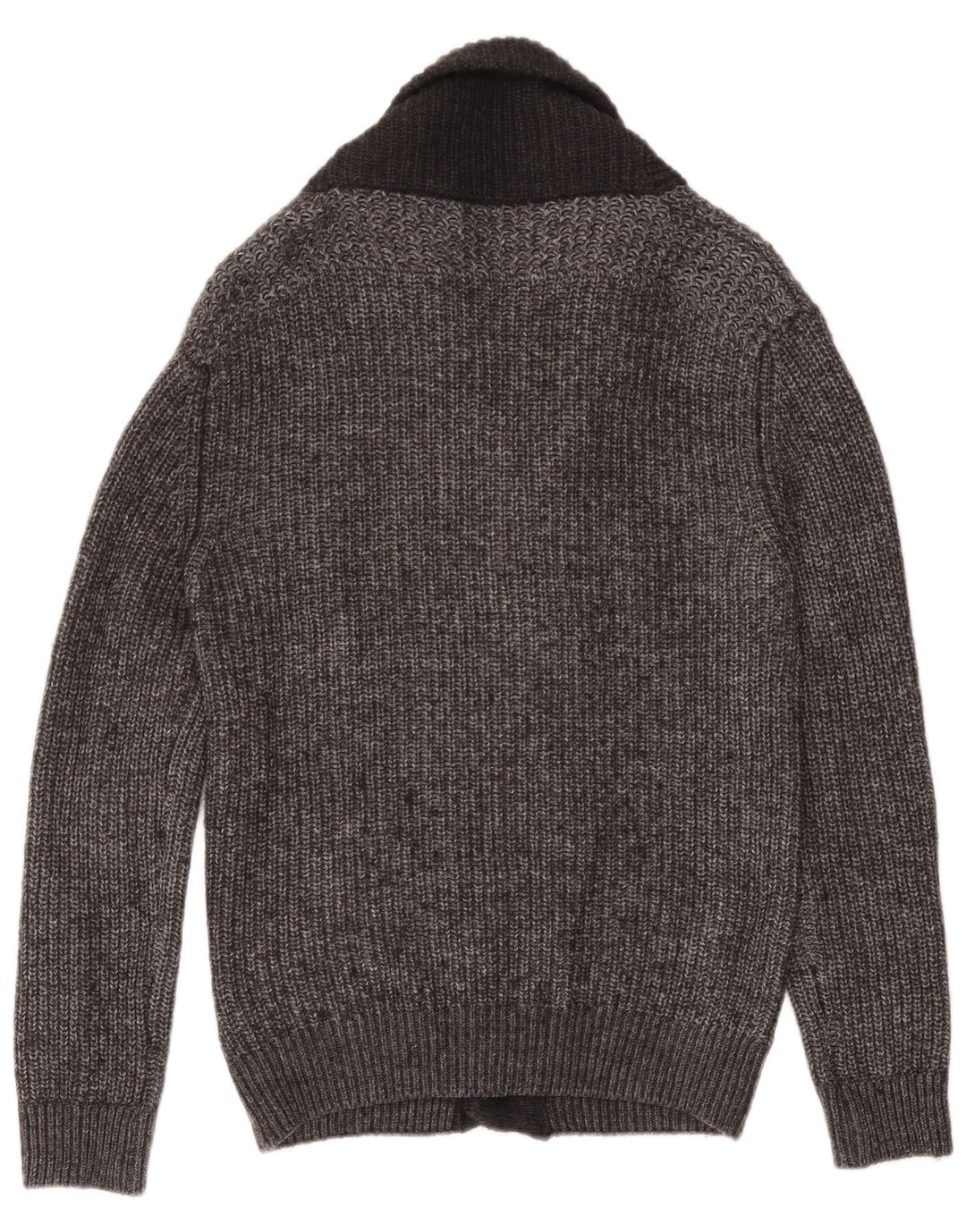 Zara Herre Cardigan Sweater Stor Grå Flecked Acryl
