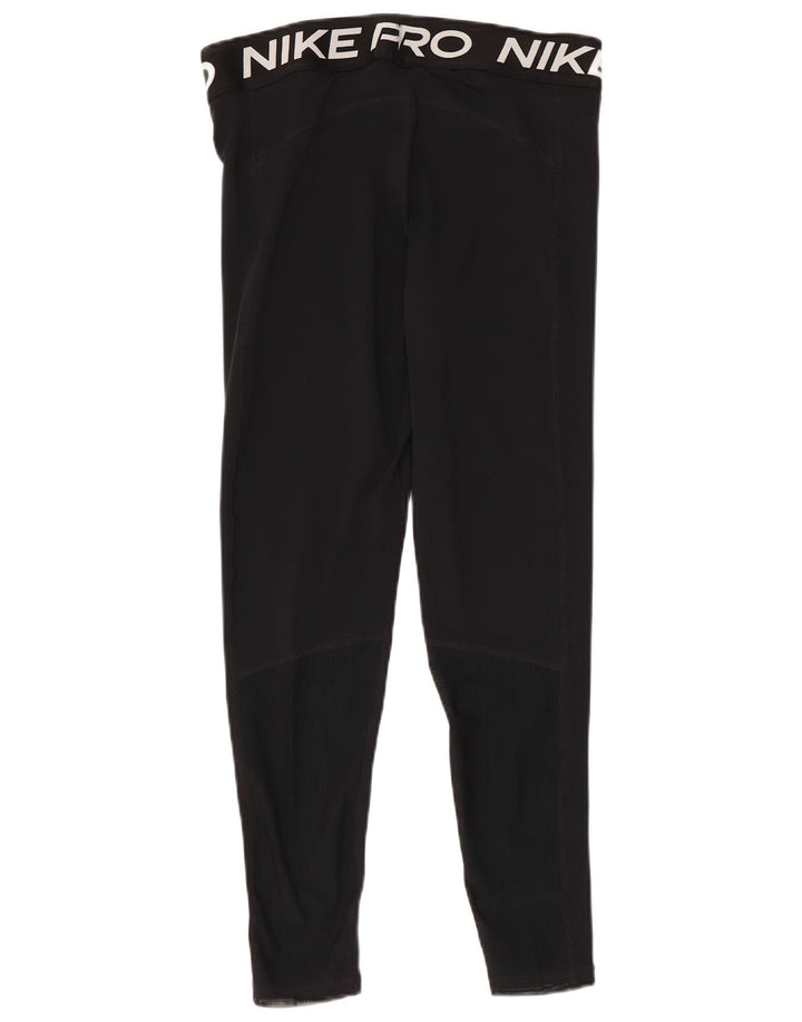 Nike Dri Fit grafiske leggings til kvinder, store sorte polyester