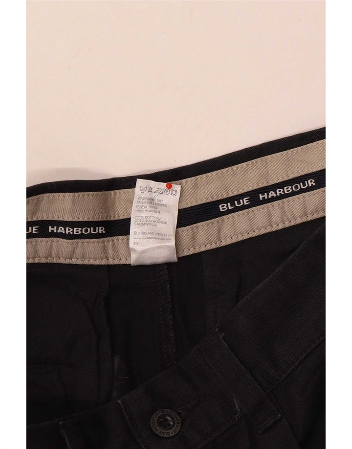 Marks & Spencer Herre Blue Harbor Pegged Chino Shorts W32 Medium Navy