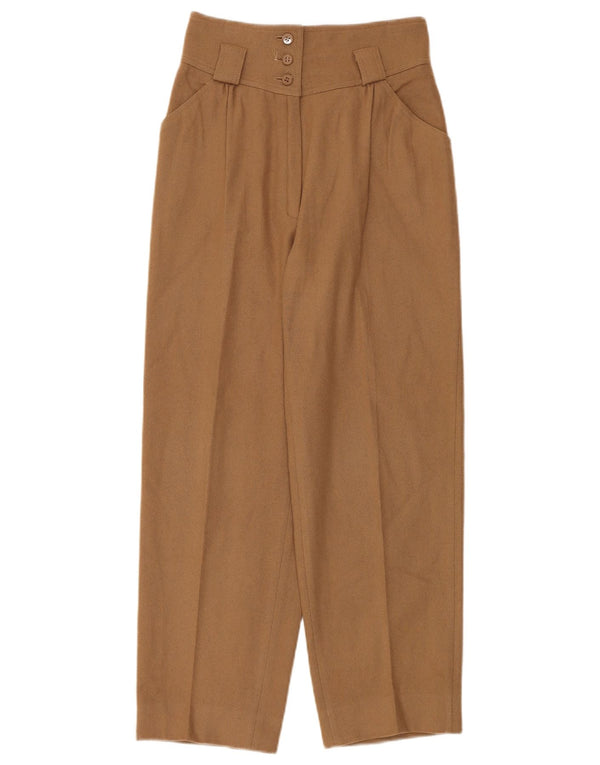 Vintage kvinders højtaljede fritidsbukser IT 42 Medium W26 L28 Brun