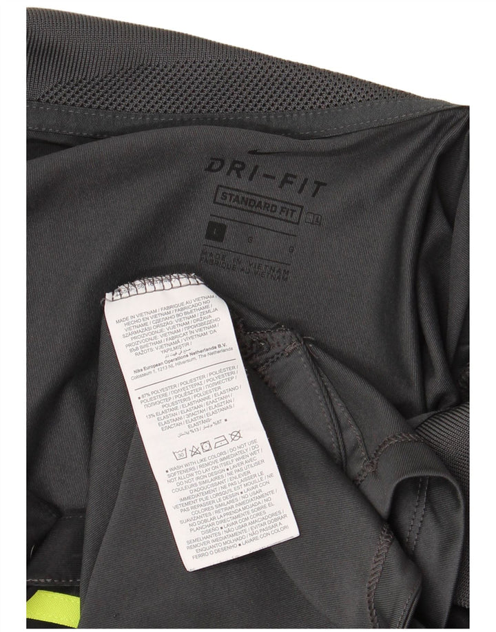Nike Herre Dri Fit Standard Fit Polo Shirt Large Grå Colourblock Polyester