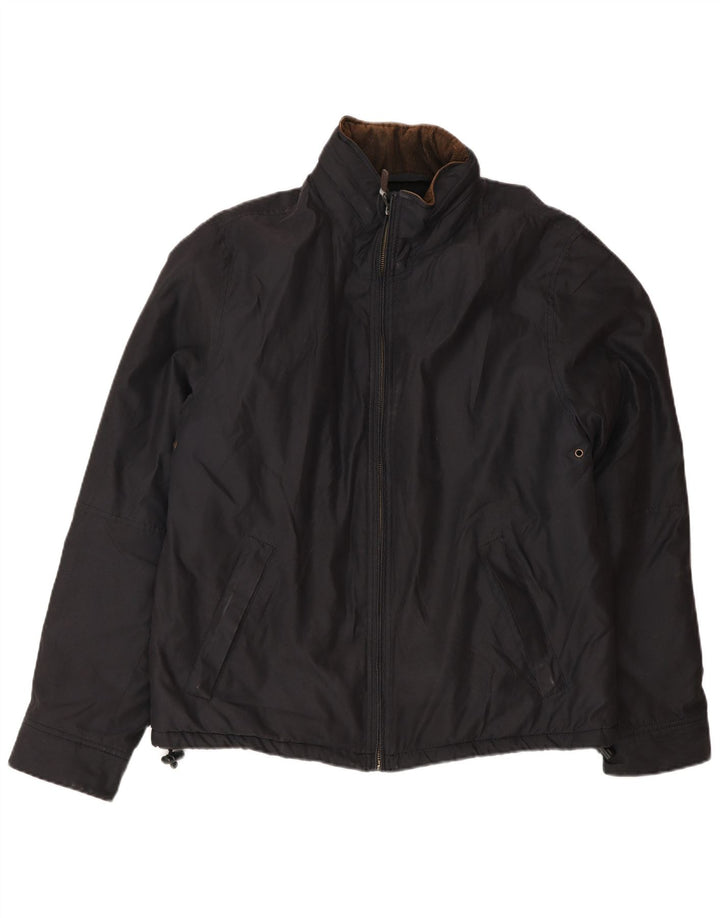 Marks & Spencer Herre Windbreaker Jacket UK 36 Small Navy Blue Polyester
