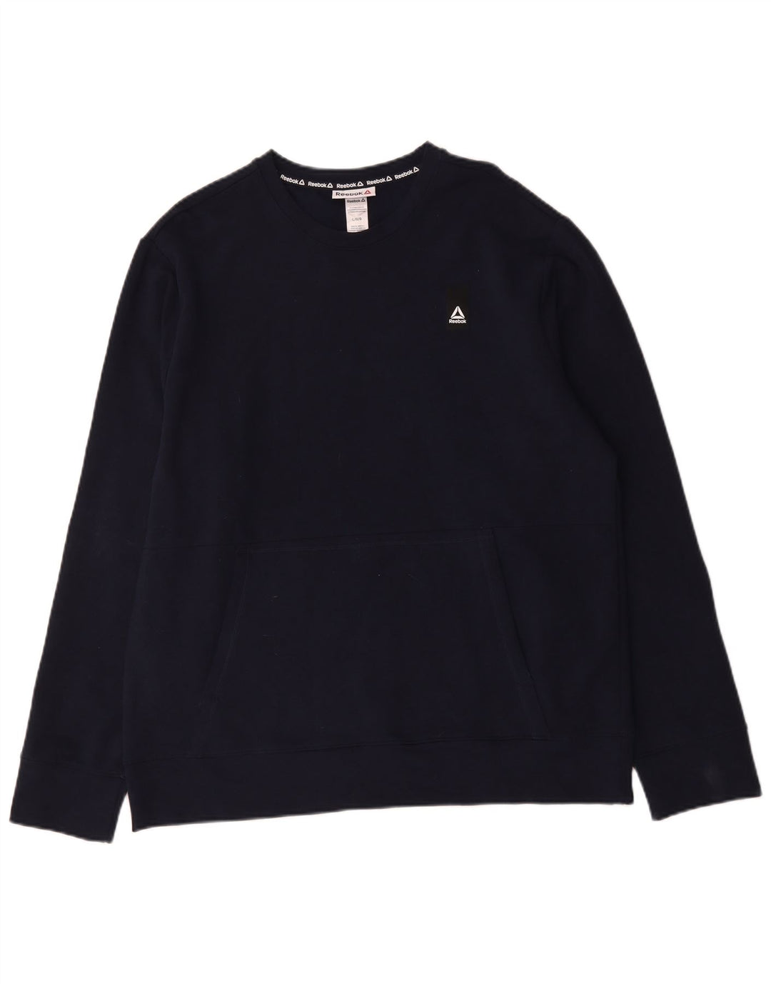 Reebok Sweatshirt til mænd, stor marineblå bomuld