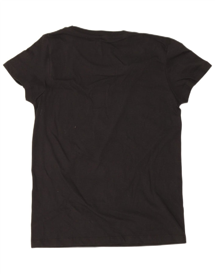 Guess Graphic T-Shirt Top UK 10 Small Black