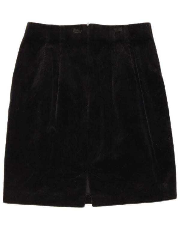Betty Barclay Womens Velvet Pencil Skirt UK 14 Medium W28 Black Bomuld