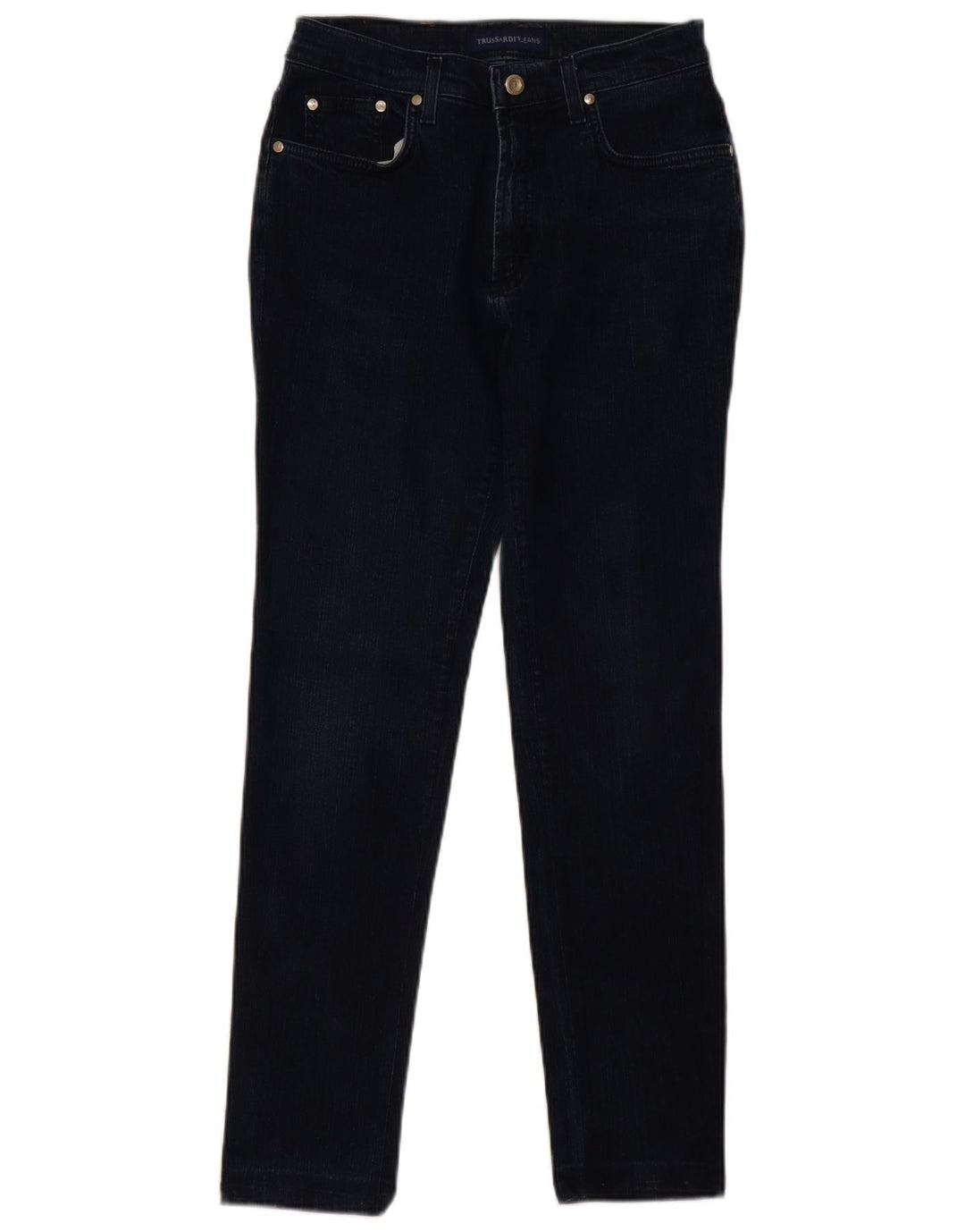 Trussardi Dame Slim Jeans W28 L28 Marineblå Bomuld