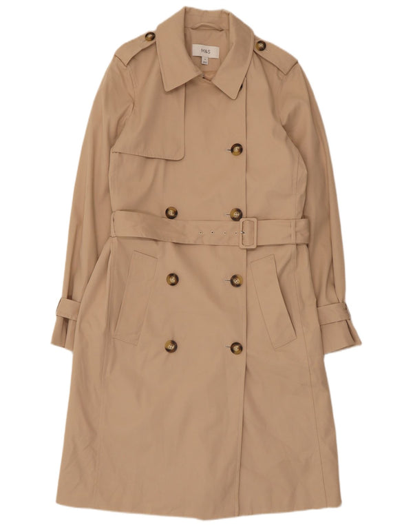 Marks & Spencer dobbeltradet trenchcoat til kvinder DK 10 Small Beige