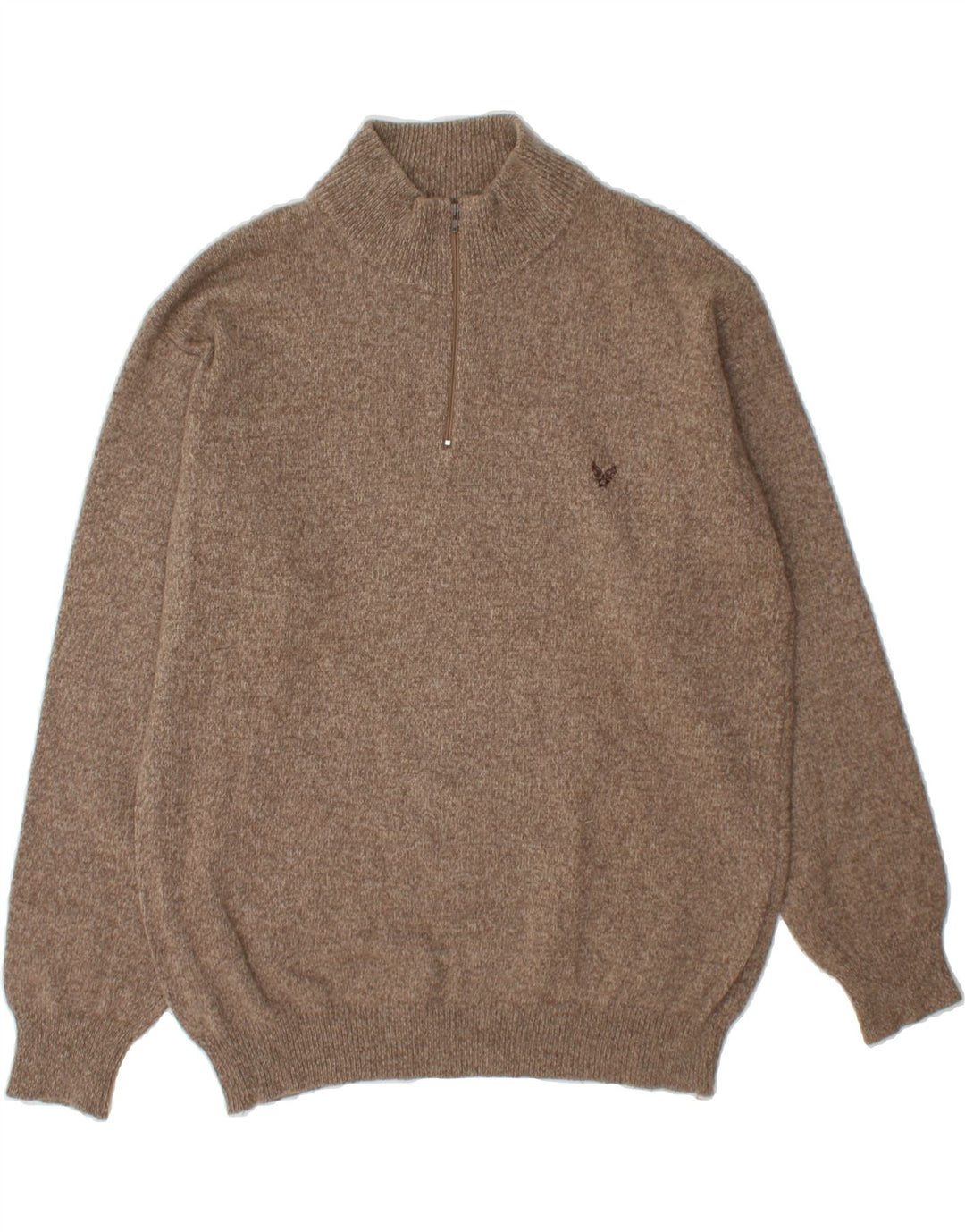 AVIREX Womens Zip Neck Jumper Sweater UK 18 XL Grey Wool Vintage Avirex and Second-Hand Avirex from Messina Hembry 