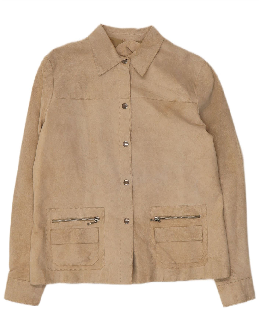 Conbipel Dame Ruskindsjakke IT 48 XL Beige Læder