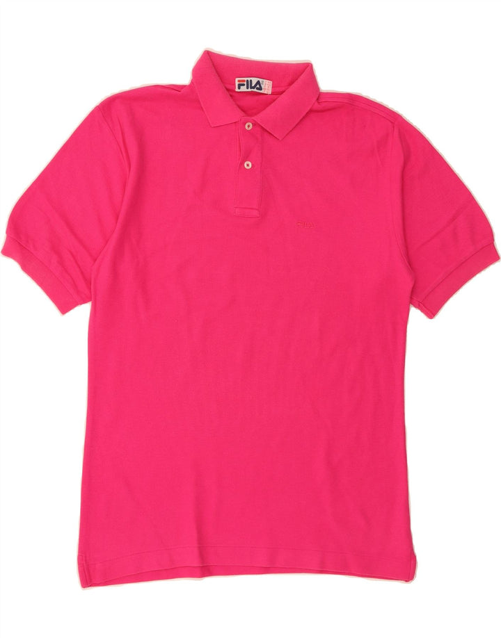FILA Mens Polo Shirt IT 48 Medium Pink Cotton Vintage Fila and Second-Hand Fila from Messina Hembry 