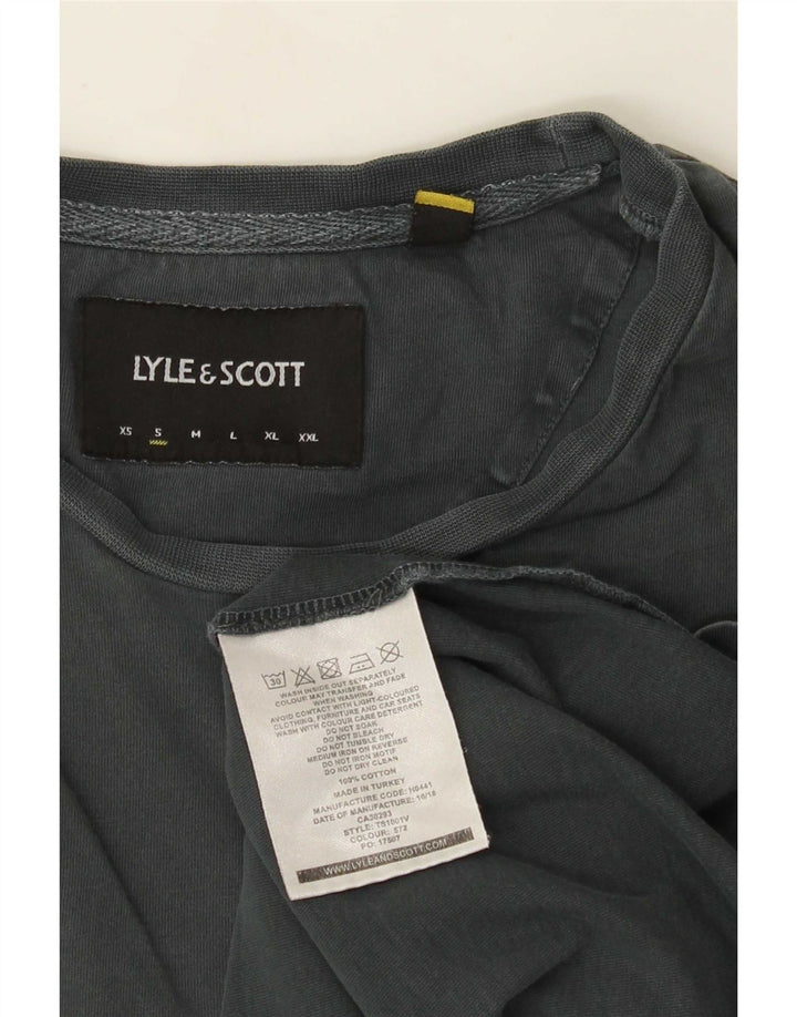 Lyle & Scott Herre T-Shirt Top Lille Grå Bomuld