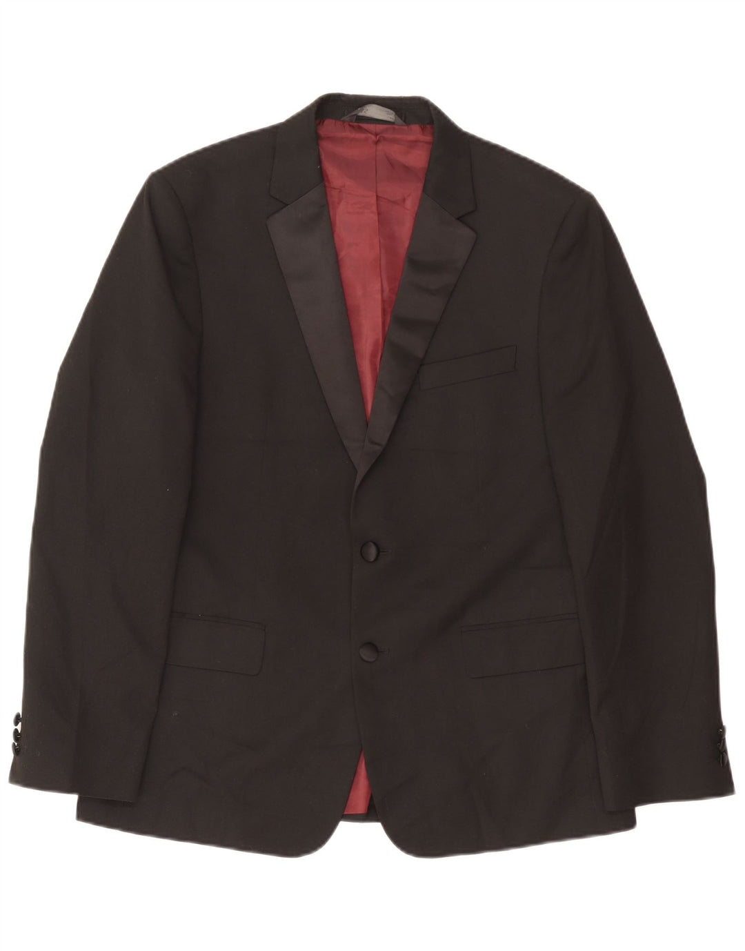 Marks & Spencer Herre 2-knaps blazerjakke UK 42 Stor sort polyester
