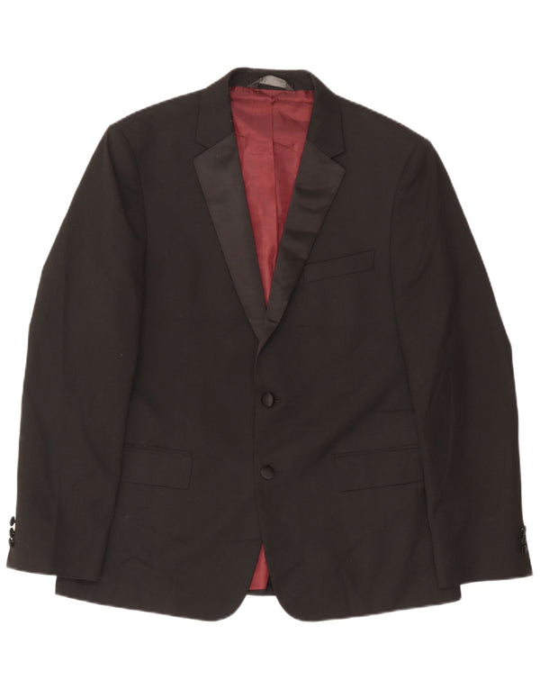 Marks & Spencer Herre 2-knaps blazerjakke UK 42 Stor sort polyester