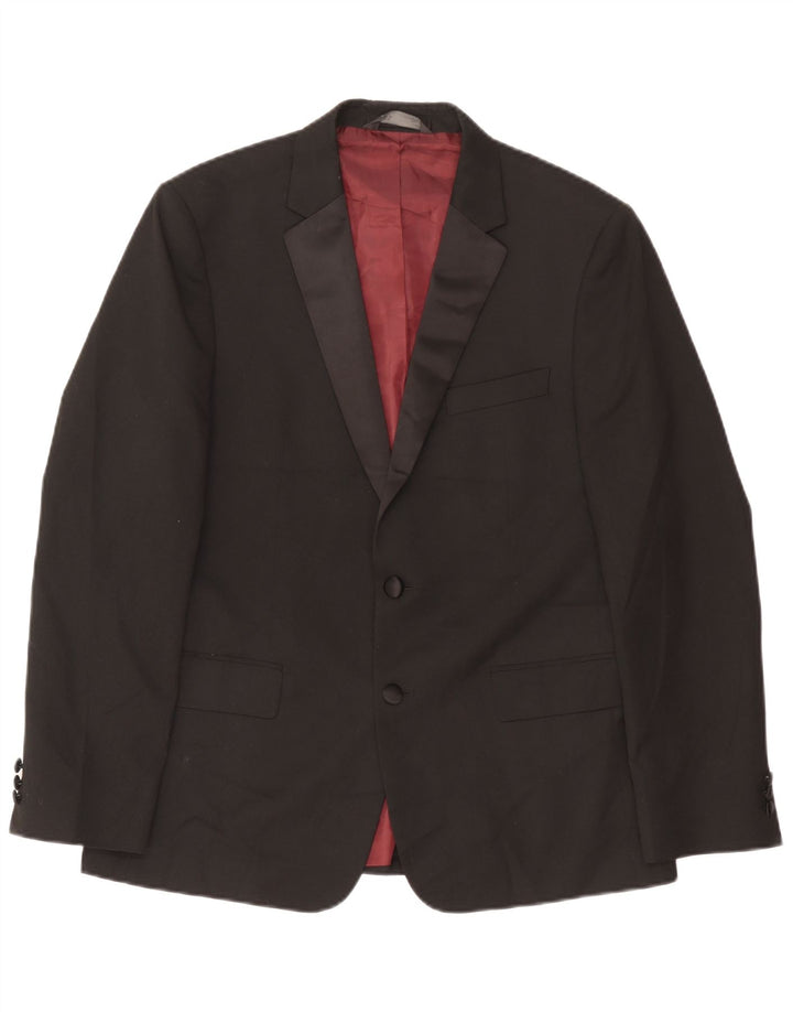 Marks & Spencer Herre 2-knaps blazerjakke UK 42 Stor sort polyester