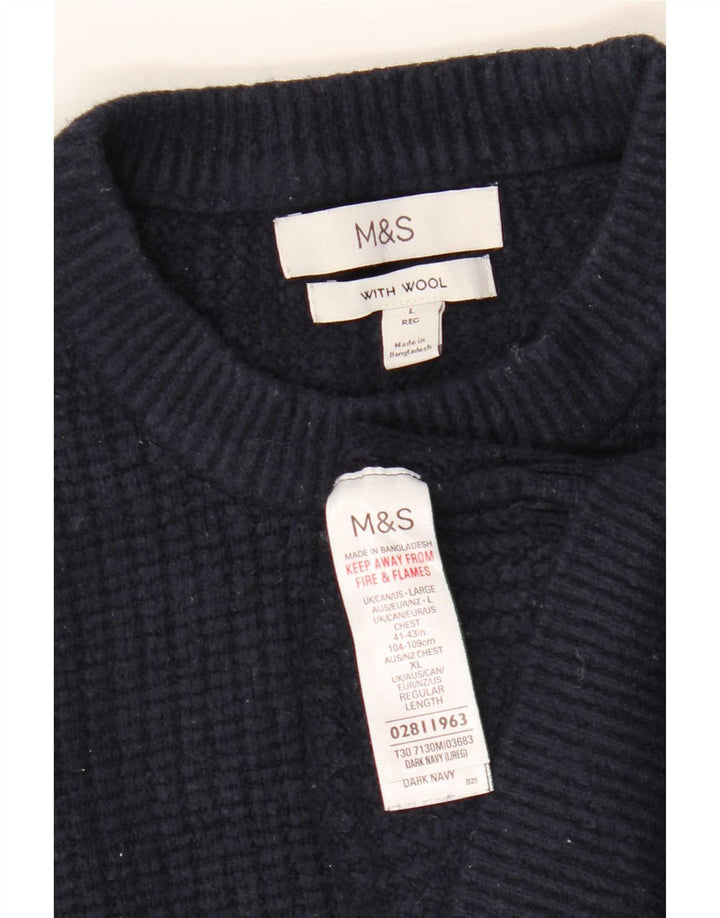 Marks & Spencer Dame sweater med rund hals DK 16 Stor marineblå