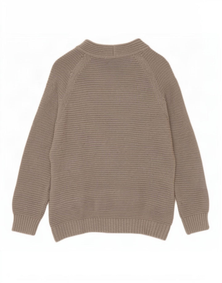 Hobbs Womens Open Cardigan Sweater UK 14 Medium Grey Bomuld