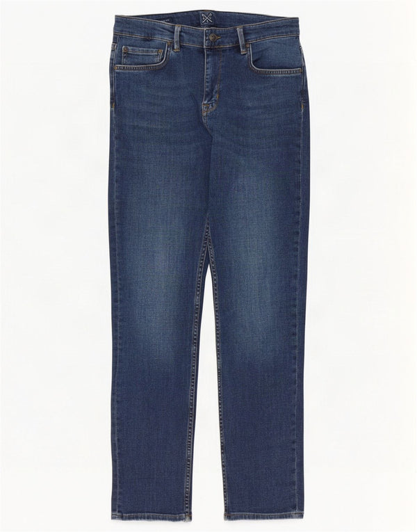 Crew Clothing Dame Straight Jeans UK 10 Small W30 L30 Blue Cotton