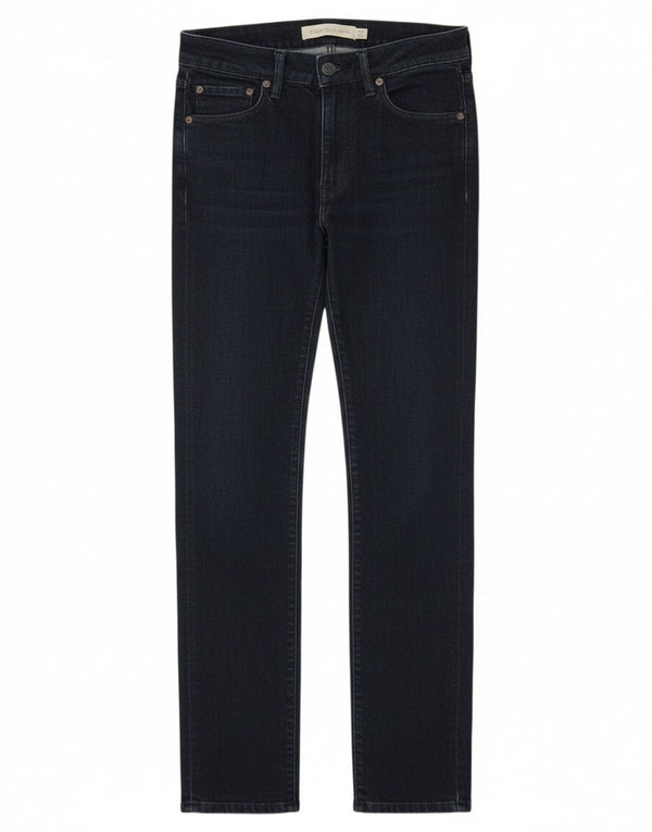 Calvin Klein Dame Straight Jeans W26 L32 Marineblå Bomuld