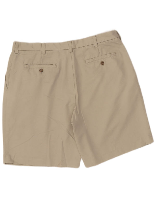 IZOD Mens Pegged Chino Shorts W36 Large  Beige Polyester