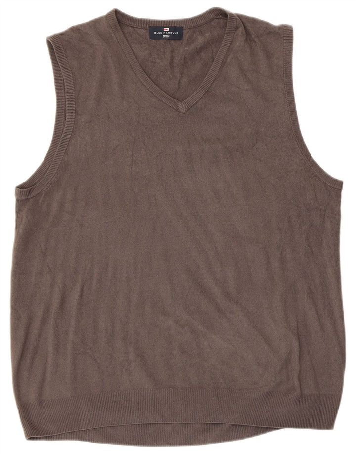 Marks & Spencer Herre Blue Harbor Vest Tank Top XL Grå Akryl