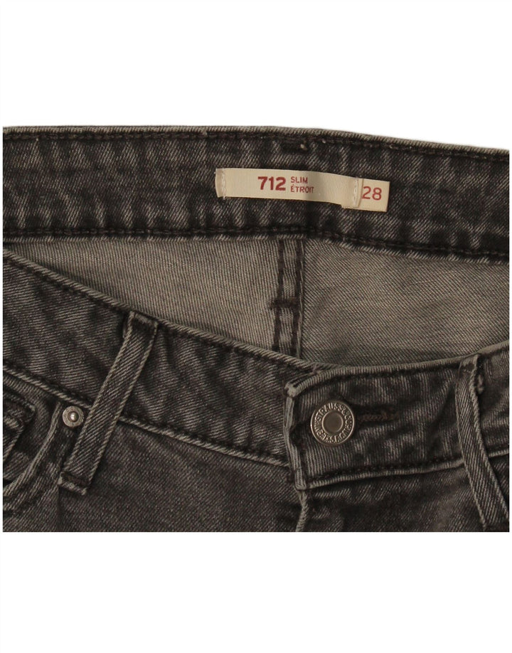 Levi's Dame 712 Slim Jeans W28 L26 Grå