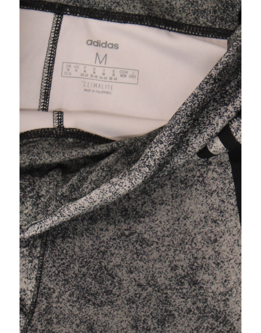 ADIDAS Womens Climalite Leggings UK 12/14 Medium  Grey Flecked Polyester Vintage Adidas and Second-Hand Adidas from Messina Hembry 