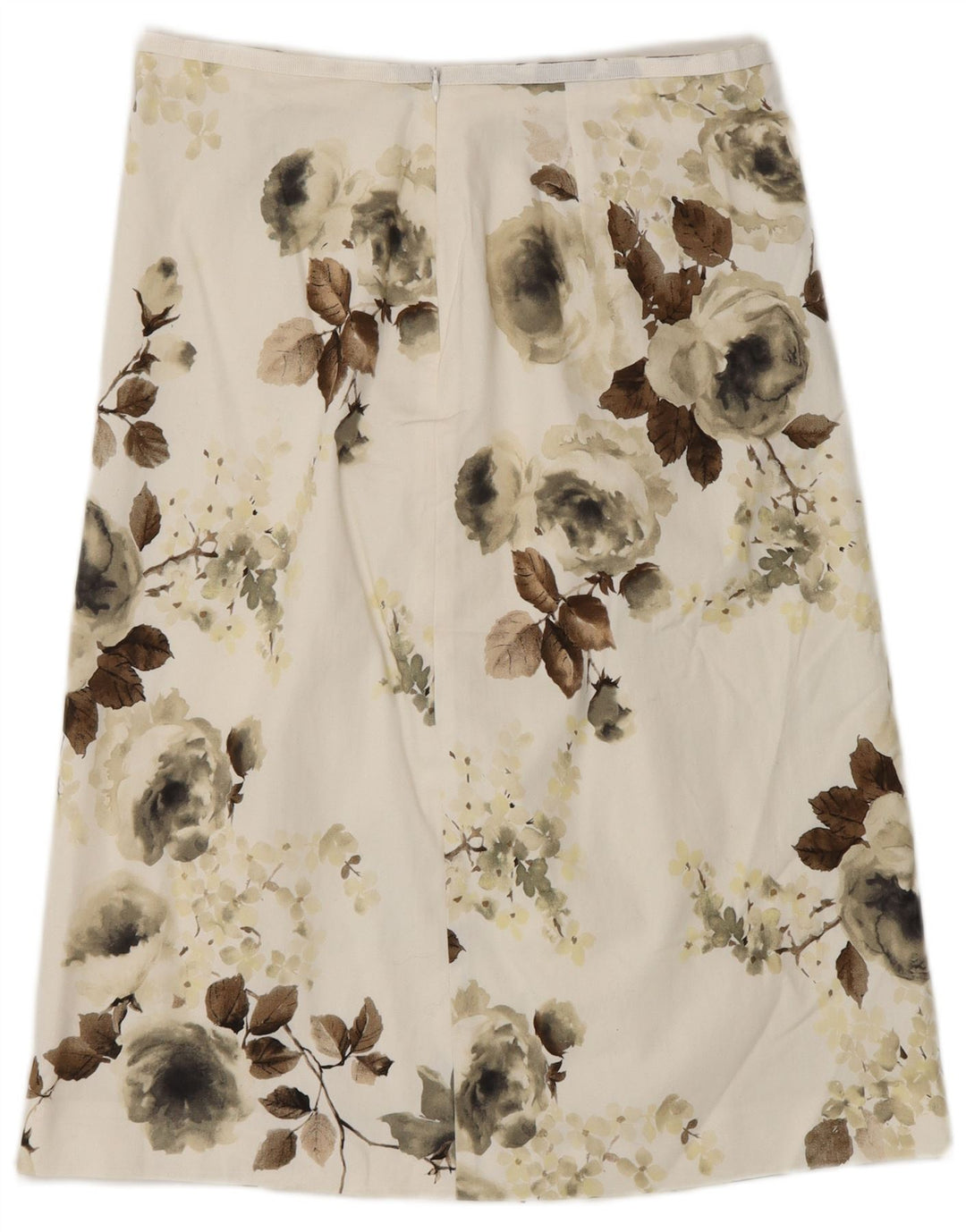 COAST A-line nederdel til kvinder UK 10 Small W28 White Floral Bomuld