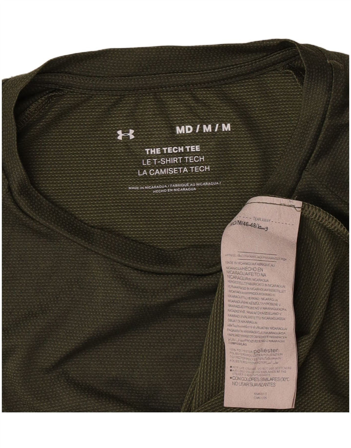 Under Armour Herre T-Shirt Top Medium Khaki Polyester